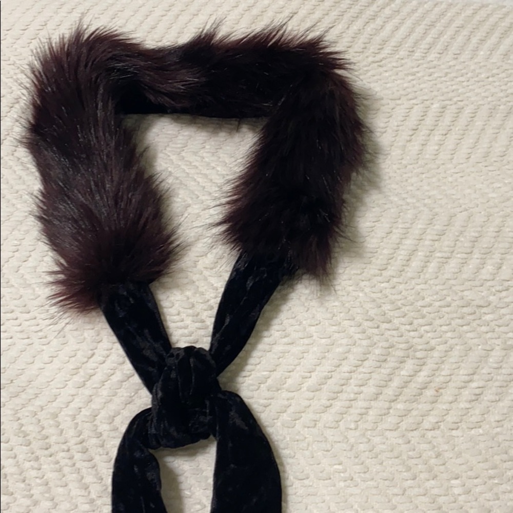 Black and burgundy scarf